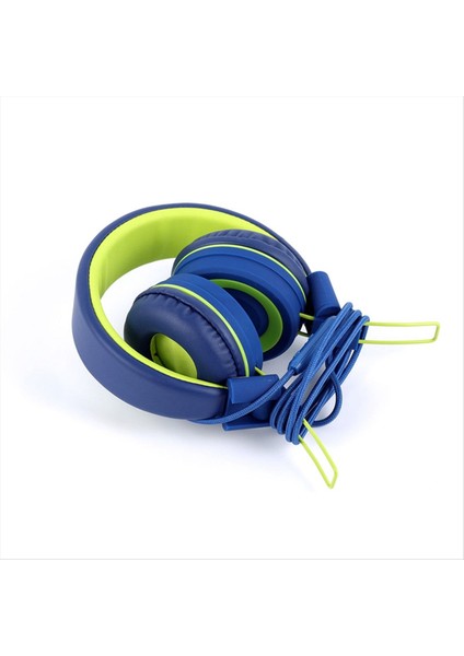 Çocuk Kulaklık Kulaklıkları Kablolu Kablolu Renkli Dizüstü Bilgisayar Tablet Telefon, Çevrimiçi Sınıf Kulaklıkları Öğrenmek Için, Mavi+Yeşil (Yurt Dışından) fırsatları