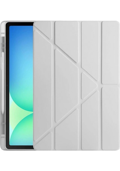 Samsung Galaxy Tab S10 Fe Plus 13.1 Kalemlikli Hugo Tablet Kılıfı - Gri