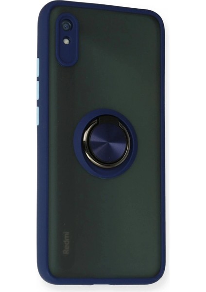 Xiaomi Redmi 9A Kılıf Montreal Yüzüklü Silikon Kapak - Lacivert fiyatları