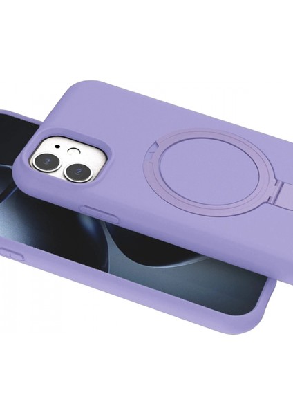 Apple iPhone 11 Regal Magsafe Standlı Kapak - Lila fırsatları