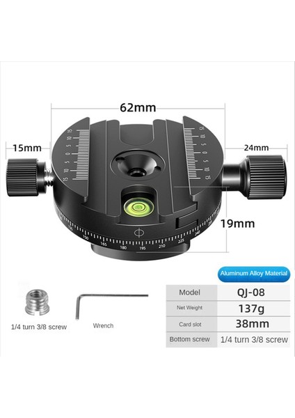 3x Panoramik Dönen Hızlı Serbest Bırakma Plakası Kelepçesi Tripod Gimbal Evrensel Kelepçe Slr Kamera Fotoğrafçılık Hızlı Bırakma Taban (Yurt Dışından) fırsatları