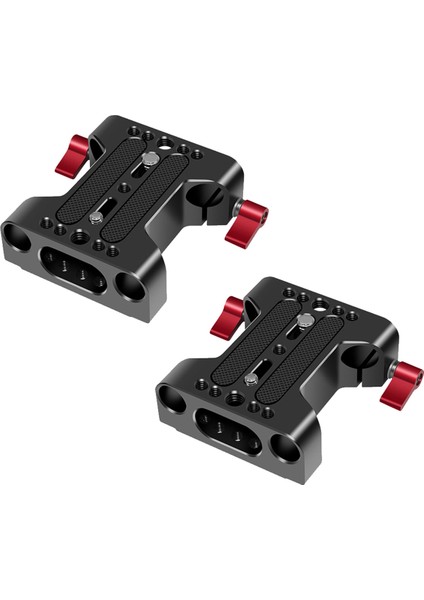 Tavşan Kafesi ve Dslr Teçhizat Kamera Aksesuarları Için Uygun Çift 15MM Çubuk Ray Kelepçeli 2x Kamera Taban Plakası (Yurt Dışından)
