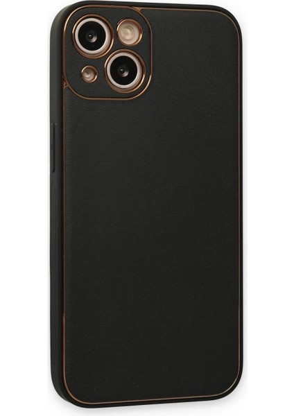 iPhone 14 Plus Kılıf Coco Deri Silikon Kapak - Siyah modelleri