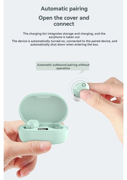 Kablosuz Bluetooth 5.0 Earbud Ipx5 Su Ter Düzeltili Kulaklıklar Dokunmatik Kontroller, Akıllı LCD Şarj Kılıfı 3D Stereo Bas, A (Yurt Dışından) indirimleri