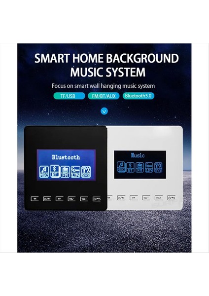 86 Bluetooth Mini Ev Arka Plan Müzik Sistemi, Fm Tf Siyah Için Duvara Bağlı Amplifikatör Touch Anahtarı ile Uyumludur (Yurt Dışından) fiyatları