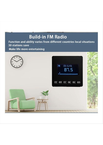 86 Bluetooth Mini Ev Arka Plan Müzik Sistemi, Fm Tf Siyah Için Duvara Bağlı Amplifikatör Touch Anahtarı ile Uyumludur (Yurt Dışından) fırsatları