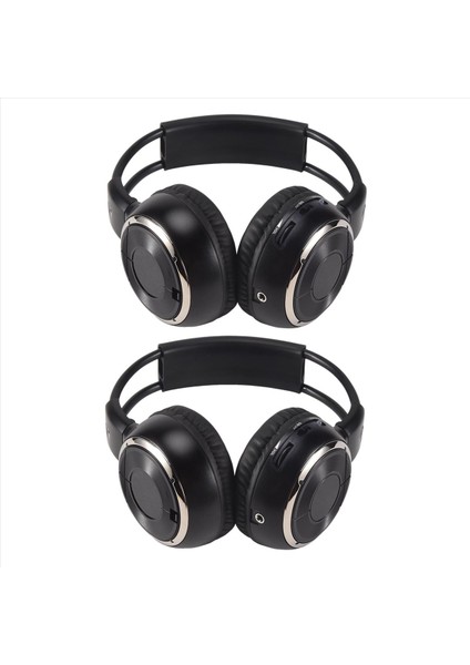 2 x Çift Kızılötesi Kablosuz Kulaklık Kulaklık Ir Araba DVD Oyuncu Başlığı Siyah (Yurt Dışından) fiyatları
