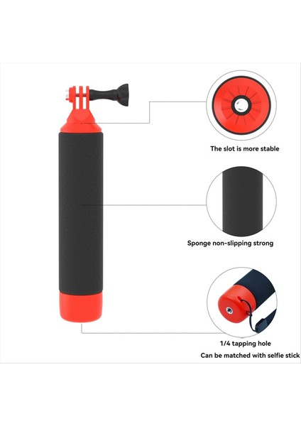 Djı Action 4/3/INSTA360 X4/x3/ace/ace Pro/gopro 12/11 Spor Kamera Şamandırası Hnadheld Yüzdürücü Çubuk Tutucu Aksesuarlar (Yurt Dışından) fırsatları