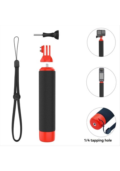 Djı Action 4/3/INSTA360 X4/x3/ace/ace Pro/gopro 12/11 Spor Kamera Şamandırası Hnadheld Yüzdürücü Çubuk Tutucu Aksesuarlar (Yurt Dışından) indirimleri