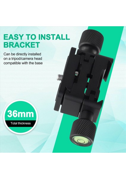 Telefoto Lensler Için Hızlı Serbest Bırakma Plakası Çift Kamera Montajı ile Çift Taraflı Mobil Taban Panoramik Aksesuarlar (Yurt Dışından) fırsatları