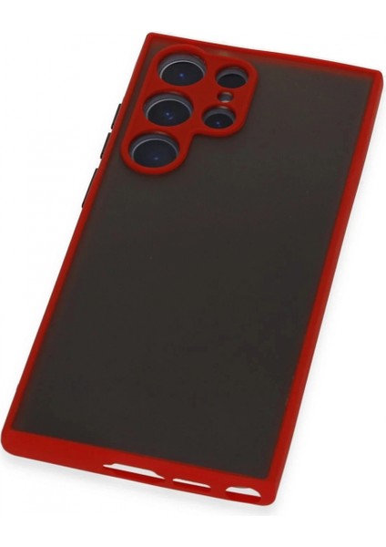 Samsung Galaxy S23 Ultra Kılıf Montreal Silikon Kapak - Kırmızı fırsatları