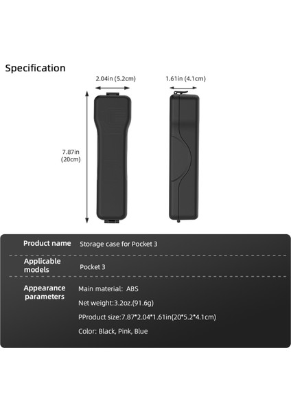 Djı Osmo Cep Için 3 Sabit Kılıf Taşınabilir Koruyucu Torba Su Geçirmez Saklama Kutusu Çanak Kamera Aksesuarları (Yurt Dışından)