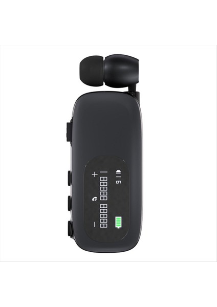 Business Clip Kulakfon Handfree Bluetooth V5.4 LCD Ekran Çağrı Gürültü Engelleme Kulaklıkları Lotus Matt Black (Yurt Dışından)