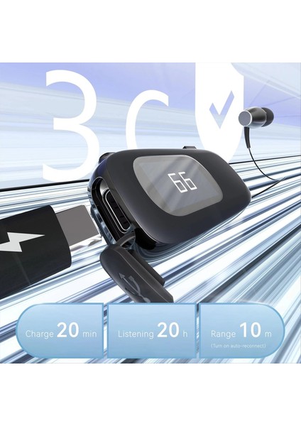 Business Clip Kulakfon Handfree Bluetooth V5.4 LCD Ekran Çağrı Gürültü Engelleme Kulaklıkları Lotus Matt Black (Yurt Dışından) fiyatları