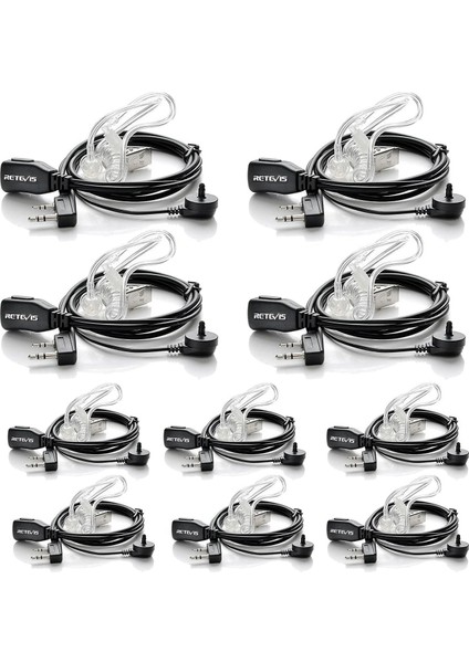 Retevis Radyo Kulaklı 2 Pin Ses Tüpü Kulaklıklar Walkie ile Uyumlu RT24 RT27 RT22 RT622 RT617 RT618 RT619 BF-88E (Yurt Dışından)