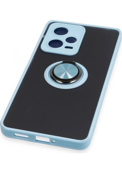 Xiaomi Redmi Note 12 5g Kılıf Montreal Yüzüklü Silikon Kapak - Buz Mavi indirimleri