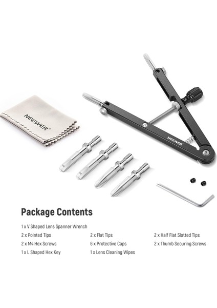 Newer V Şekilli Lens Açıcı Aracı Kiti 3 Uçlu Dslr Kamera Lensleri Için Ssanner Anahtarını Onarıyor (Yurt Dışından)