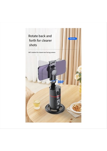 P02 360 ° Gimbal Stabilizatör Masaüstü Aı Akıllı Telefon Sabitleyici Için Uzaktanekli Otomatik Izleme Gimbal (Yurt Dışından)