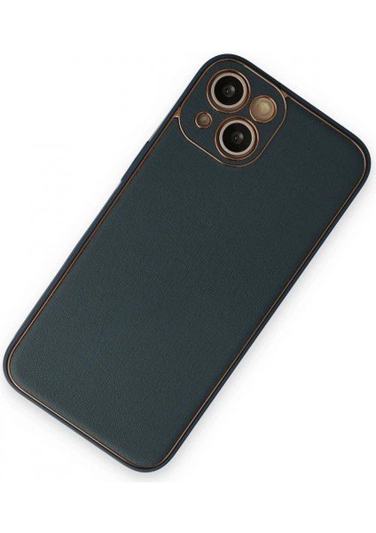 iPhone 14 Plus Kılıf Coco Deri Silikon Kapak - Yeşil fiyatları