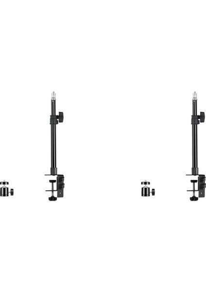 2x C Tripod Kelepçe Masası Montaj Işık Standı 1/4in Ball Kafa Masası Armatürü Ayarlanabilir Kamera Masa Dekop Standı (Yurt Dışından)