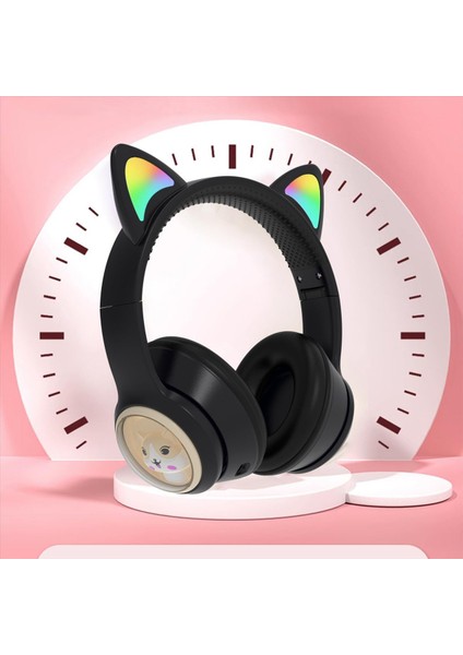 Çocuk Bluetooth Kulaklıklar, LED Işıklı Katlanabilir Kablosuz Kulaklıklar, Cat Ears Oyun Kulaklığı Telefon-C Için (Yurt Dışından) fırsatları