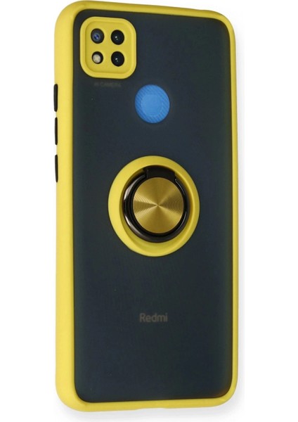 Xiaomi Redmi 9c Kılıf Montreal Yüzüklü Silikon Kapak - Sarı fiyatları