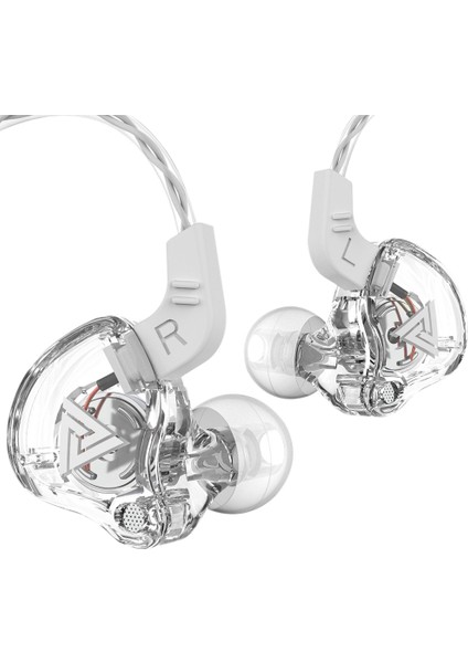 Qkz Ak6 Spor Kulaklıkları 3.5mm Kulak Içi Monitör Mikrofon Kulaklık Müziği ile Çift Magnet Sürücüsü Kulaklıklar Kulaklık Beyaz (Yurt Dışından)