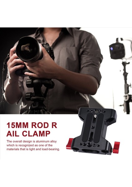 Dslr Kamera Omuz Teçhizat Destek Aksesuarları Için 15MM Çubuk Ray Kelepçeli Çok Fonksiyonlu Kamera Taban Plakası (Yurt Dışından) fırsatları