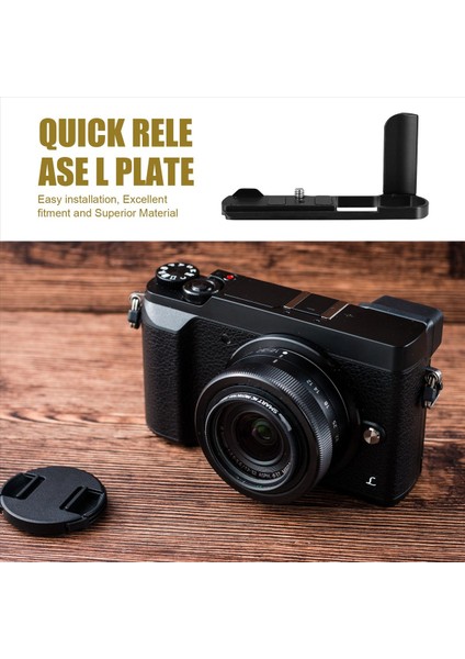 Kamera L Braketi Panasonic GX9/GX85/GX7II Kamera Kavrama Taban Dikey Hızlı Bırakma L Plaka Siyah (Yurt Dışından) indirimleri