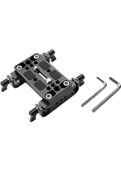 Kamera Montaj Plakası Pro Dslr Omuz Montajı Destek Teçhizat Tripod Montaj Plakası Lens Desteği 15MM Çubuklar (B) (Yurt Dışından)