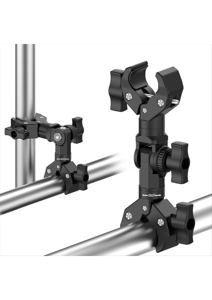 Çift Kelepçe Braket Sihirli Kol Kelepçesi Gopro Insta 360 Kamera Monitörü LED Hafif Selfie Stick Motosiklet Braketi (Yurt Dışından) fırsatları