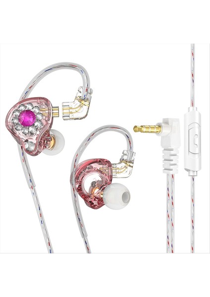 Kulak Monitörlerinde Kulaklık Kulaklıkları 11MM Pet Kompozit Diyafram Dinamik Kulaklık Mikrofonlu 3.5mm Pembe (Yurt Dışından) fiyatları