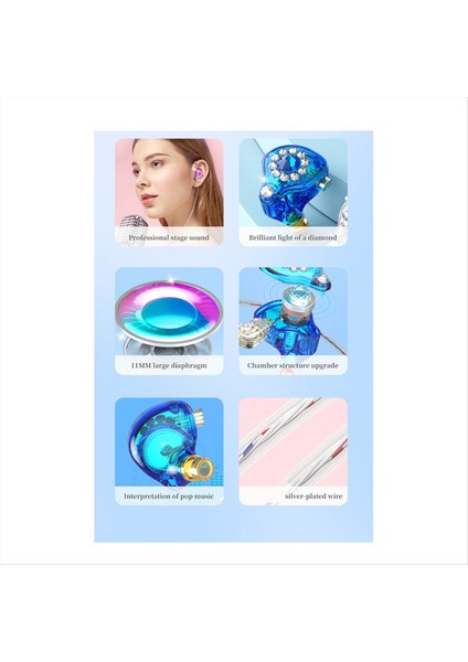 Kulak Monitörlerinde Kulaklık Kulaklıkları 11MM Pet Kompozit Diyafram Dinamik Kulaklık Mikrofonlu 3.5mm Pembe (Yurt Dışından) modelleri