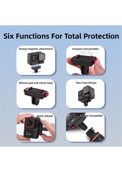 Djı Insta 360 Ace/pro/pro 2 Manyetik Hızlı Serbest Bırakma Taban Kamera Tripod Adaptör Bağlantı Plakası Için Adaptör Taban (Yurt Dışından)