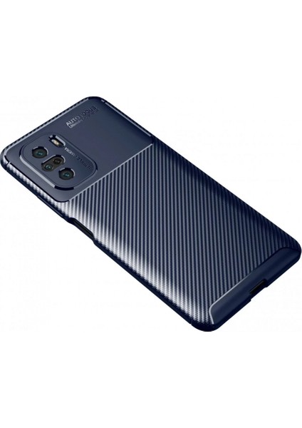 Xiaomi Poco F3 Kılıf Auto Focus Karbon Kapak - Lacivert fiyatları