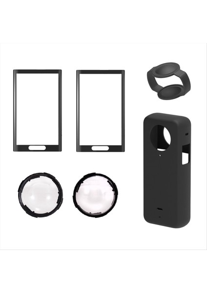 Lens Koruma Silikon Kasa Ekran Koruyucusu INSTA360 X4 Aksesuarlar Çizgiye Karşı Çizgiye Karşı Temizli Cam Koruyucu Film (Yurt Dışından)