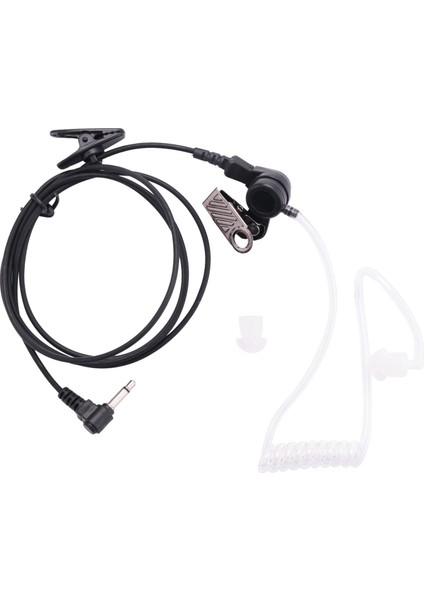 Düz Dinle Sadece Şeffaf Esnek Akustik Tüp Kulaklık 3,5mm Kulaklık Kulaklığı Telsiz Için Mono Jack (Yurt Dışından)