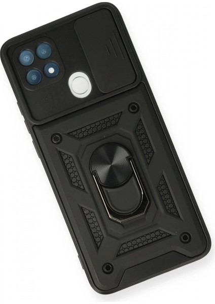 Oppo A15 Kılıf Pars Lens Yüzüklü Silikon - Siyah modelleri