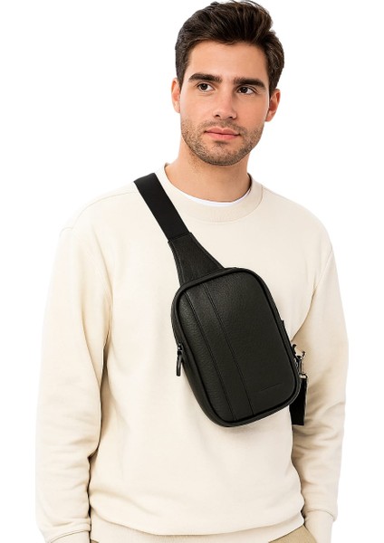 Göğüs Çantası Deri Bodybag Ayarlanabilir Çapraz Askılı