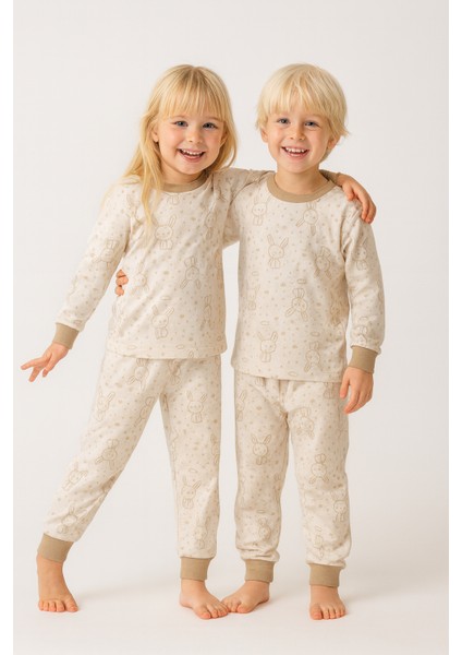 Kız Çocuk Pijama Takımı Beyaz