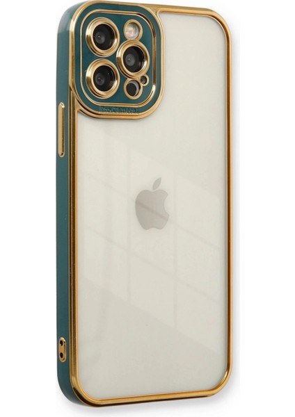iPhone 12 Pro Kılıf Liva Lens Silikon - Yeşil