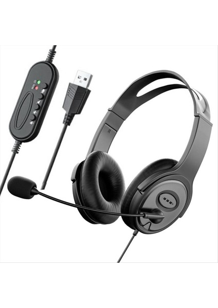 Zoom Skype Office Call Center Home Podcast Için Gürültü Önleme Mikrofonu ile Center Kulaklık Stereo Kulaklık Çağrı (Yurt Dışından)