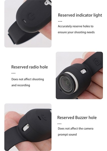 Cqt El Bilek Bant Kayışı INSTA360 Go 3 Go 3 Go 3s Ports Kamera Montaj Ayarlanabilir Bilek Bankası Kamera Aksesuarları Siyah (Yurt Dışından)