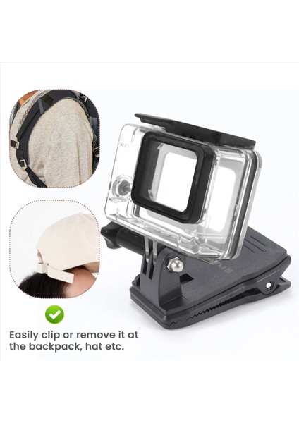 Go Pro Accessories For Puluz 360 Derece Sırt Çantası Hızlı Bırakma Şapka Klip Gopro Hero5 Hero4 Hero4 Oturum Kahramanı 5 4 3+ 3 (Yurt Dışından) indirimleri