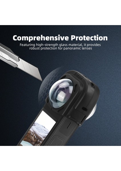 INSTA360 X4 Lens Koruyucu Için Lens Korumaları Insta 360 X4 Kamera Kamera Anti-Kırpma Cam Koruyucu Kasa Aksesuarları (Yurt Dışından)