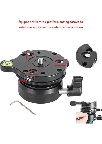 DY-60N Tripod Kafa Tesviye Tabanı Dslr Kamera Için Kabarcık Seviyesine Sahip Ayar Plakası (Yurt Dışından) modelleri