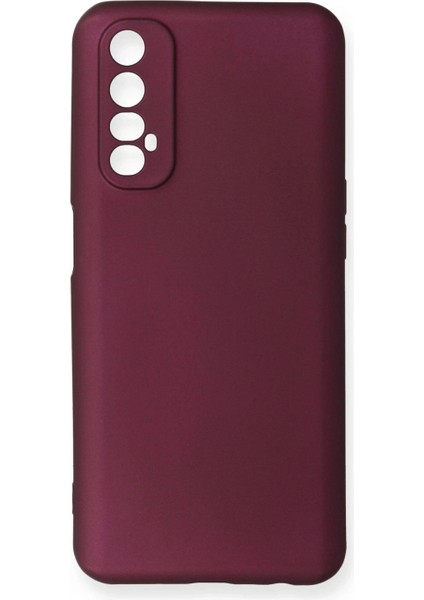 Realme 7 Kılıf First Silikon - Mürdüm