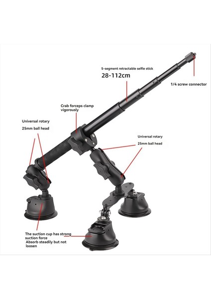 INSTA360 X4 X3 Action Camera Aksesuarları Için Görünmez Selfie Stick Ball Kafa Adaptörü ile Araba Emme Kupası Montaj Kiti (Yurt Dışından) fiyatları