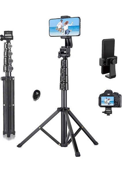 Selfie Stick Phone Tripod &amp Monopod 70 Inç Cep Telefonu Tripod Akıllı Telefon Kayıt/fotoğraf/makyaj (Yurt Dışından) modelleri