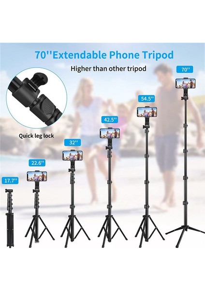 Selfie Stick Phone Tripod &amp Monopod 70 Inç Cep Telefonu Tripod Akıllı Telefon Kayıt/fotoğraf/makyaj (Yurt Dışından) fırsatları
